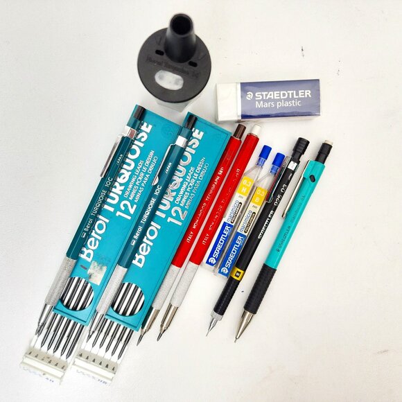 Professional Architecture Drafting & Drawing 12 Piece Pencils & Leads Set - Picture 2 of 5